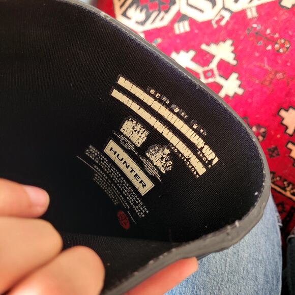 Hunter Tall Black Rain Boots Size 8 - Picture 5 of 6